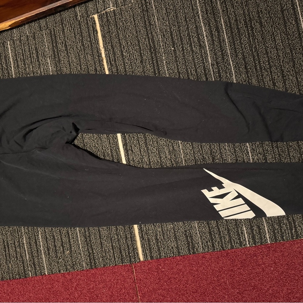 Nike Black and White Logo Leggings